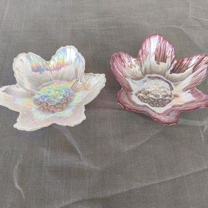 Girly Flower Catch-all Pair, Opalescent